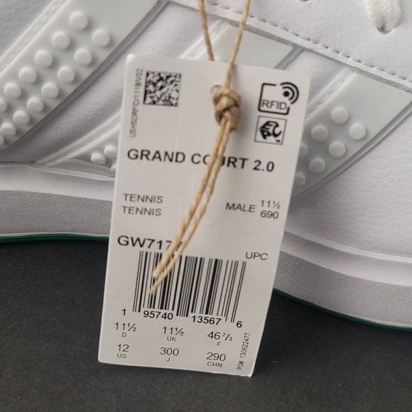 Adidas Grand Court x LEGO 2.0 White Green Casual Shoes Men's Size 12 NEW NO BOX - Picture 11 of 12